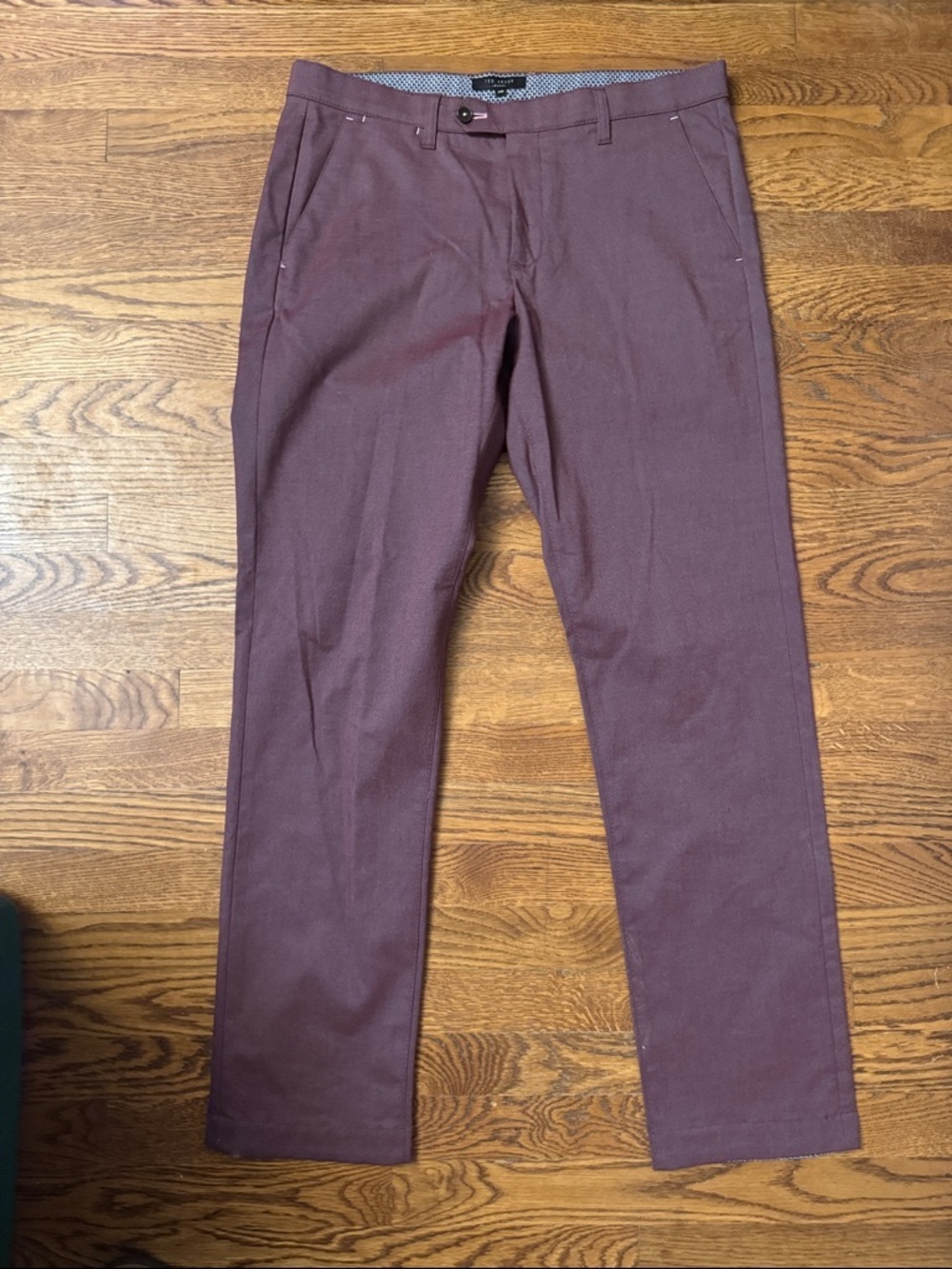 Ted Baker Men's Maroon Slim Chinos size 34R